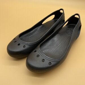 CROCS Black Flats